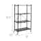 Honey Can Do Black Collapsible 4-Tier Metal Shelf